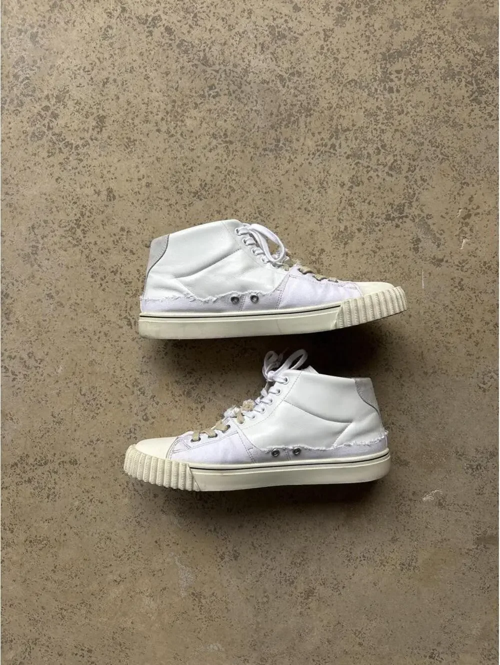Maison Margiela Men's White and Cream Trainer